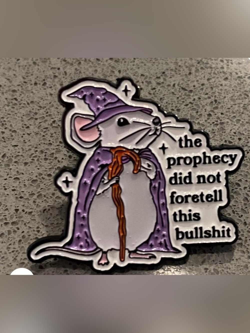 Purple Wizard Mouse Enamel Pin - Pet Small Pets Accessory